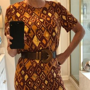 Via Seta Studio Silk Blouse & Skirt (2 piece set) Sz: 6 Petite